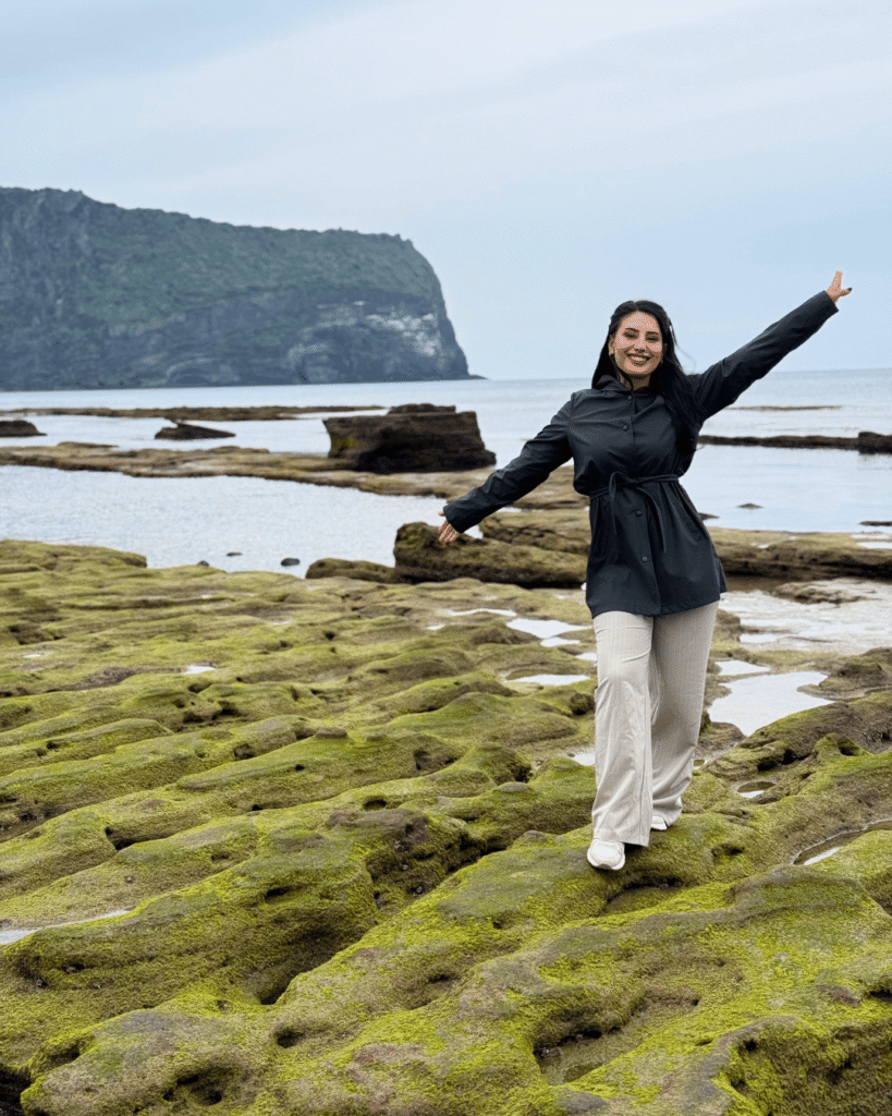 weibliche Person auf Insel Jeju in Südkorea